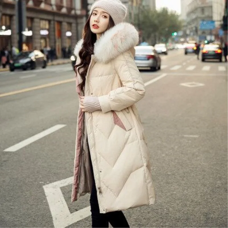 Женские Длинные парки в полоску с капюшоном и карманами повседневные теплые