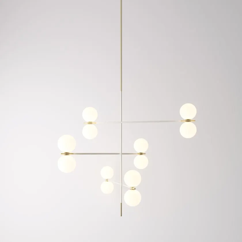 

Nordic DNA Molecule Magic Bean Chandelier Postmodern Living Room Creative Art Chandelier Lighting Bedroom Bar Deco Hanging Lamp