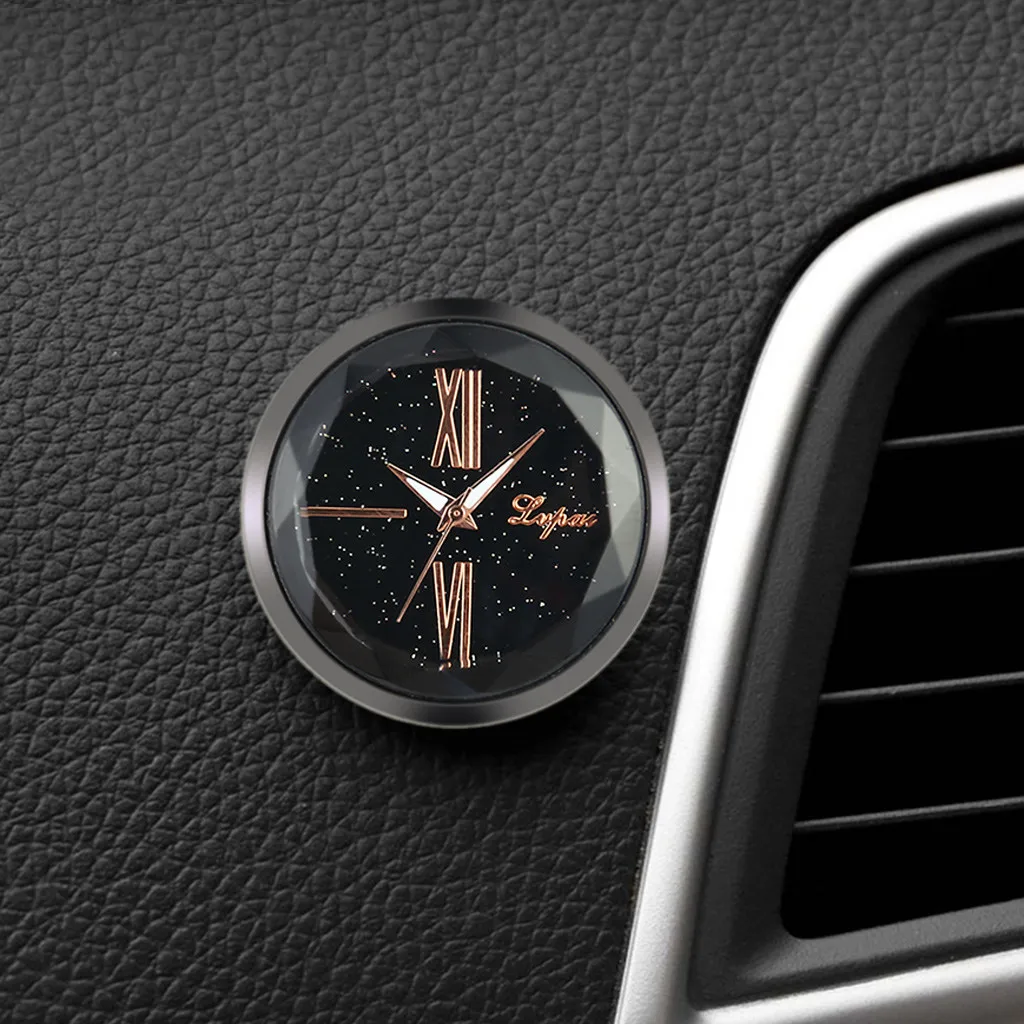 2020 украшение интерьера автомобиля автомобильные часы кварцевые аналоговые