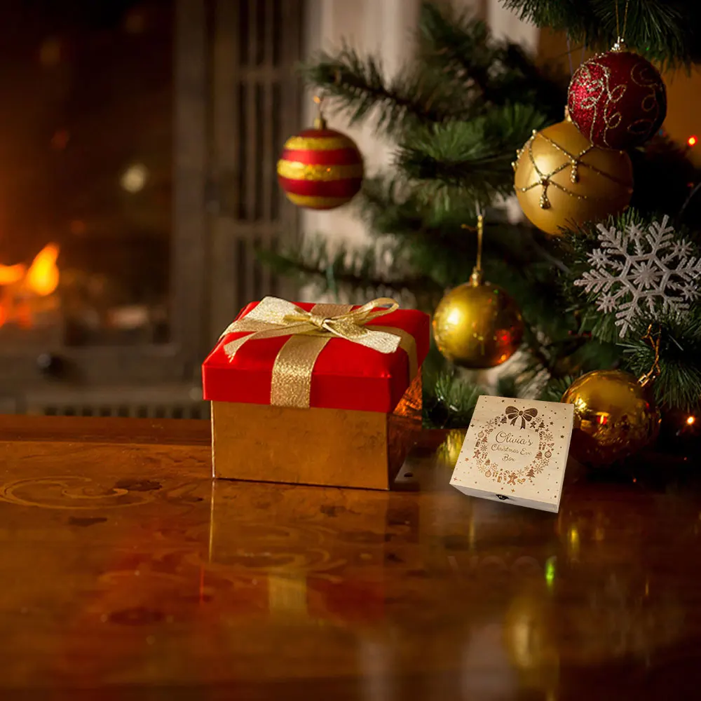 Christmas Gift Box Present Stroage 1pc Wood Wedding Birthday Gifts for Children ChristmasTreat | Дом и сад