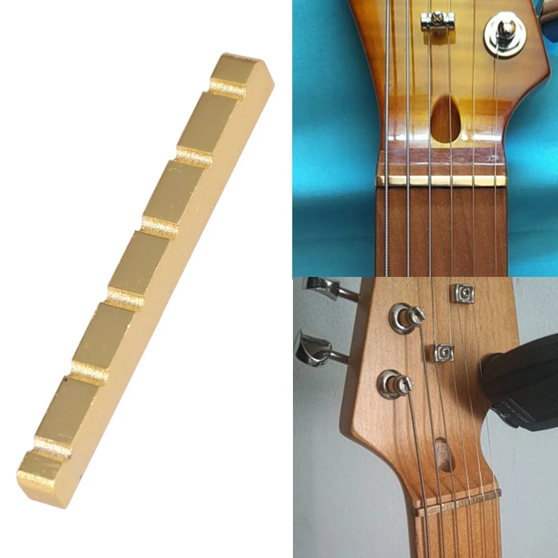 

Guitar Spare Parts Brass TL Guitar Nut ST Guitar Brass Nuts For 6 String Electric Guitar Guitar Parts