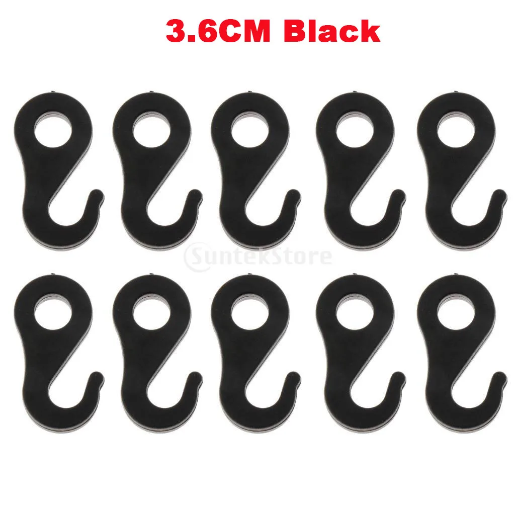 10 шт./компл. Пластик закрепите карабин для тент галстук веревка Банджи шнур