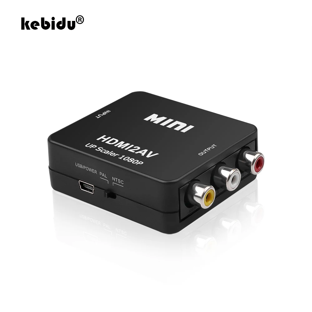 2019 новейший мини HDMI2AV видео конвертер HDMI в RCA AV/адаптер CVBS поддержка HD 1080P NTSC PAL для