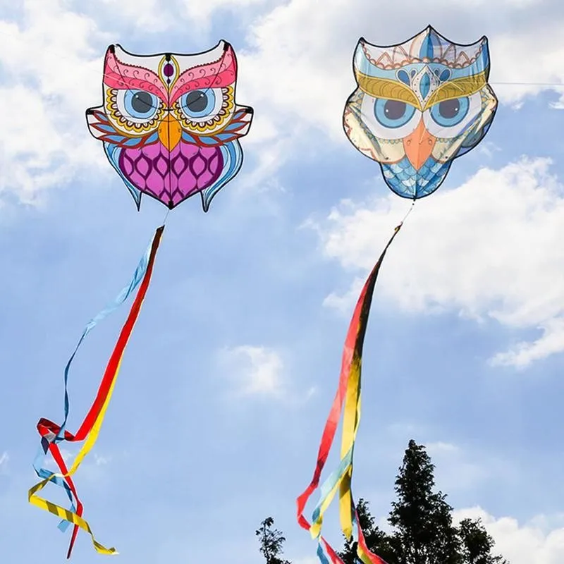 

Outdoor Cartoon Owl Kite High Quality Flying Higher Big Kites Single-line Novelty Animal Kites Children's Toys