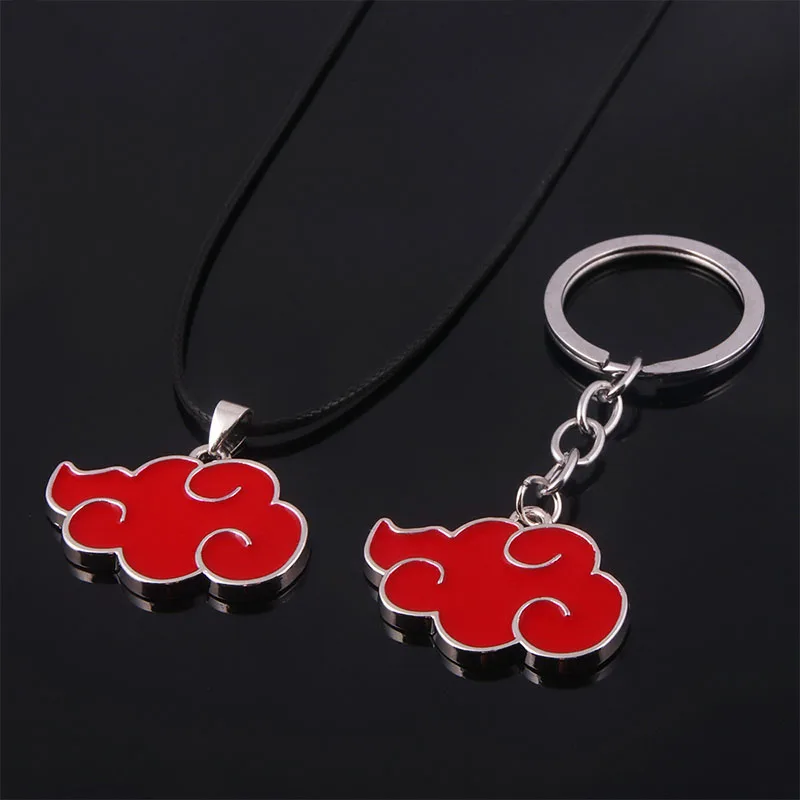 

Red Cloud Pendant Necklace for Women Japanese Anime Accessories Cosplay Konoha Ninja Village Akatsuki Itachi Men‘s Chain Jewelry