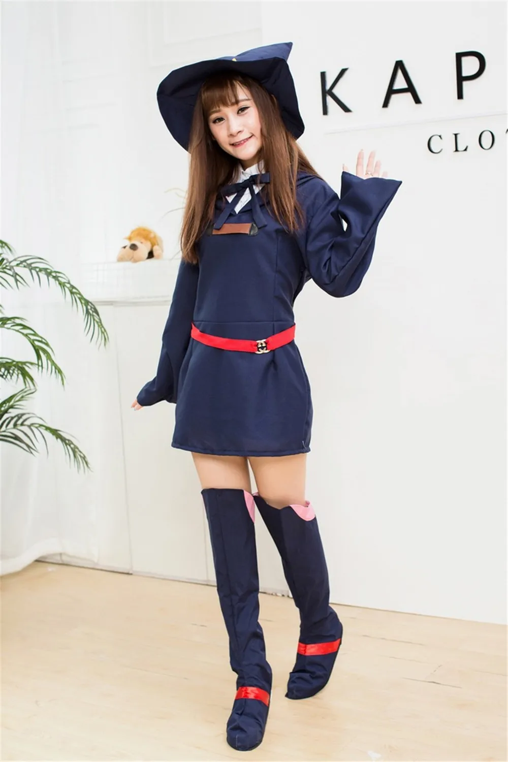 Маленькая ведьма academic Косплей Костюм Kagari Atsuko Sucy Manbavaran Хэллоуин платье шляпы