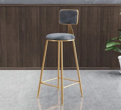 Высокий табурет барный стул простой железный обеденный современный кафе Досуг