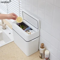 built in trash can in bathroom kitchen trash can storage box narrow trash can multi function trash can household accessories