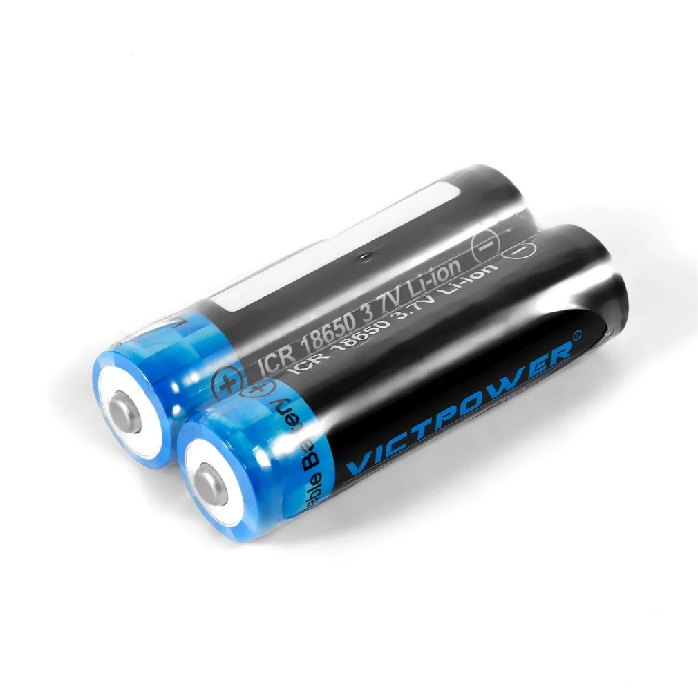 2 шт высокой емкости 3,7 V 18650 2600mah перезаряжаемые литий-ионные батареи для светодиодный фонарик налобный фонарь