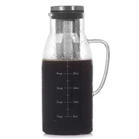 cold brew coffee makericed tea pitcher infuser with lidscaledual use filter coffee pot 51oz1 5l