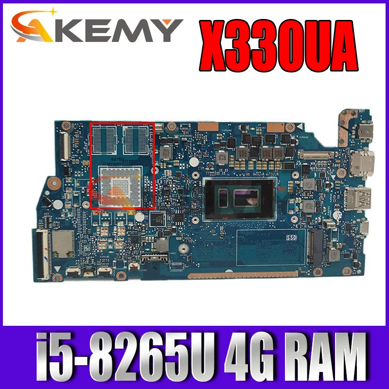 

Материнская плата для ноутбука Asus VivoBook S13 X330F S330FA S330FN S330F X330FN X330FD, материнская плата X330FA с i5-8265U CPU 4G RAM