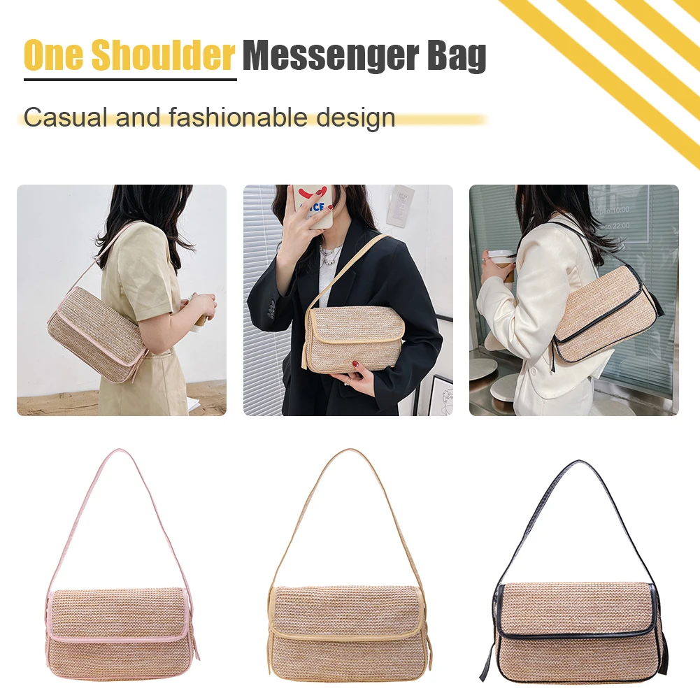 

Модная женская цветная Лоскутная плетеная Сумка через плечо, сумки для отпуска