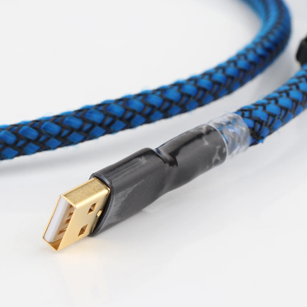 USB кабель DAC с золотым покрытием 2/3/5 фута аудиокабель A B OCC Hi Fi