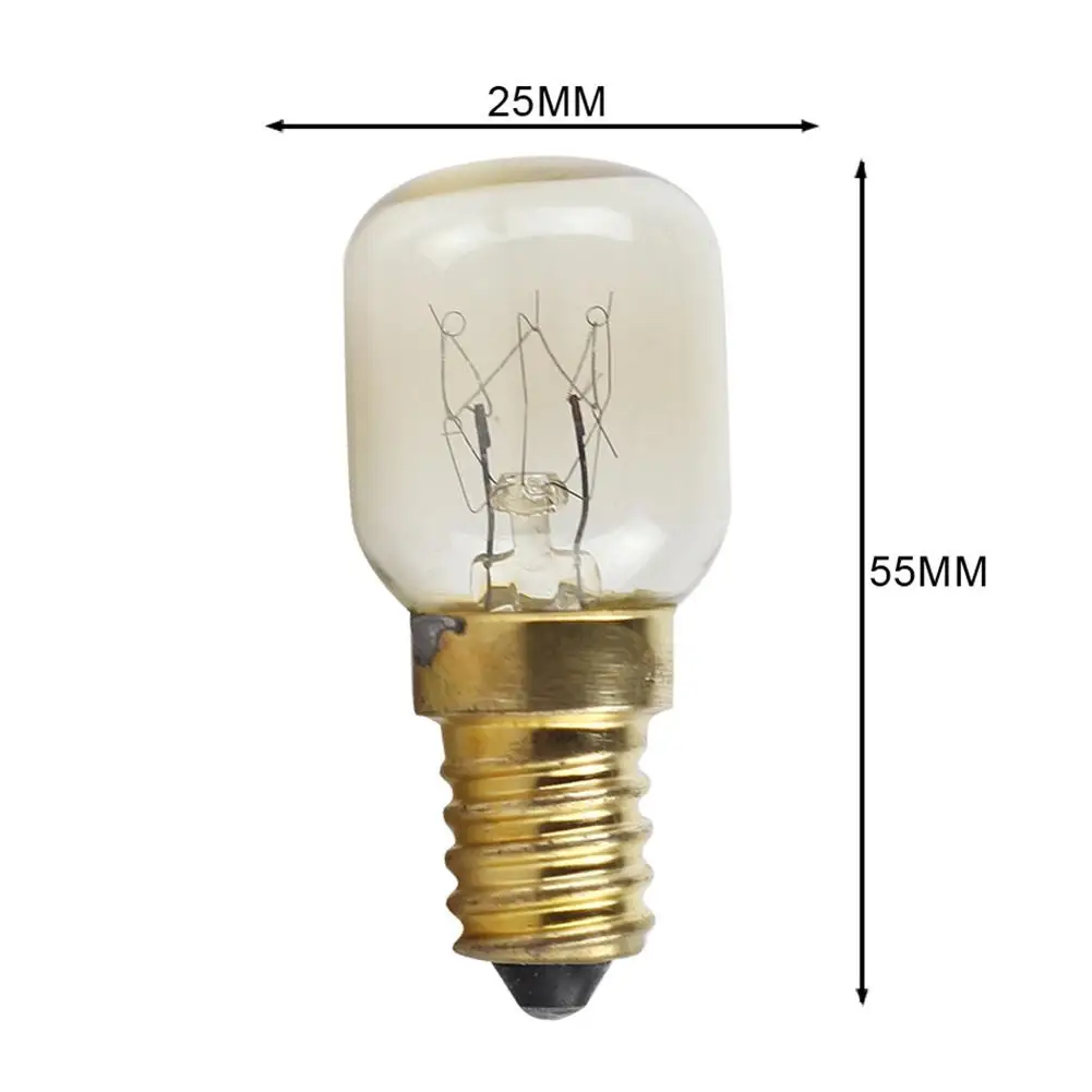 

10pcs T25 Oven Bulb 25W Microwave Oven Bulb High Temperature Resistant 300 Degree E14 Small Screw Socket Small Bulb Salt Crystal