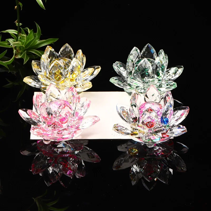 1 шт. декоративный Лотос из хрустального стекла 80-100 мм | Дом и сад