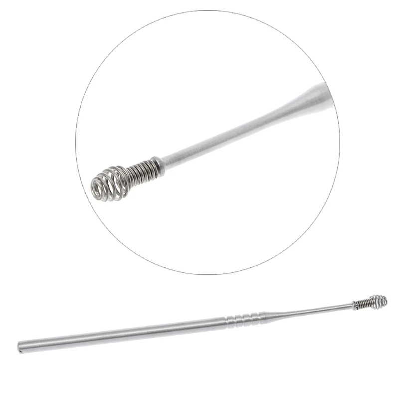 

Portable Spiral Stainless Steel Earpick Curette Ear Wax Remover Spring Ear Clean