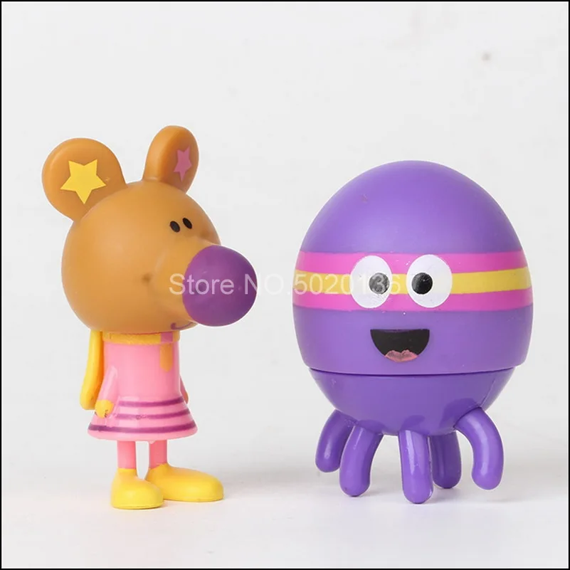 6 шт./лот модные фигурки Hello Duggee из ПВХ Бетти Норри Happy Roly Tag Мультяшные аниме модели