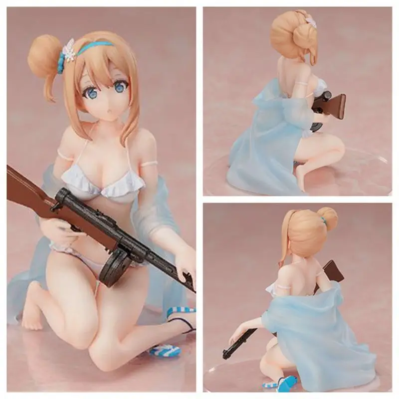 Anime Girls Frontline Summer Elves SuoMi Swimsuit KP 31 Sexy Girl PVC Action Figure Toy 9cm| |