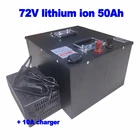 В наличии литий ионный Батарея 72v 50Ah встроенный 80A BMS 4000 Вт литий-ионный 72v VRLA Замена скутерамотоцикла из AGV + 10A Зарядное устройство