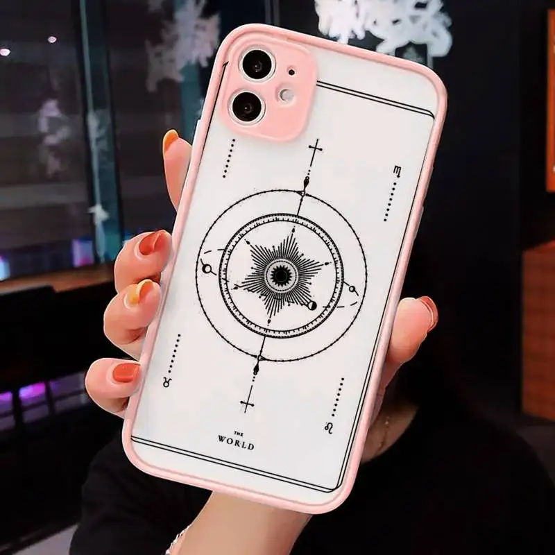 

design aesthetic fashion Tarot Phone Cases matte transparent For iphone 7 8 11 12 plus mini x xs xr pro max cover