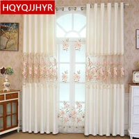 4 european luxury elegant embroidered curtains for living room high quality classic french window curtains for bedroom g001