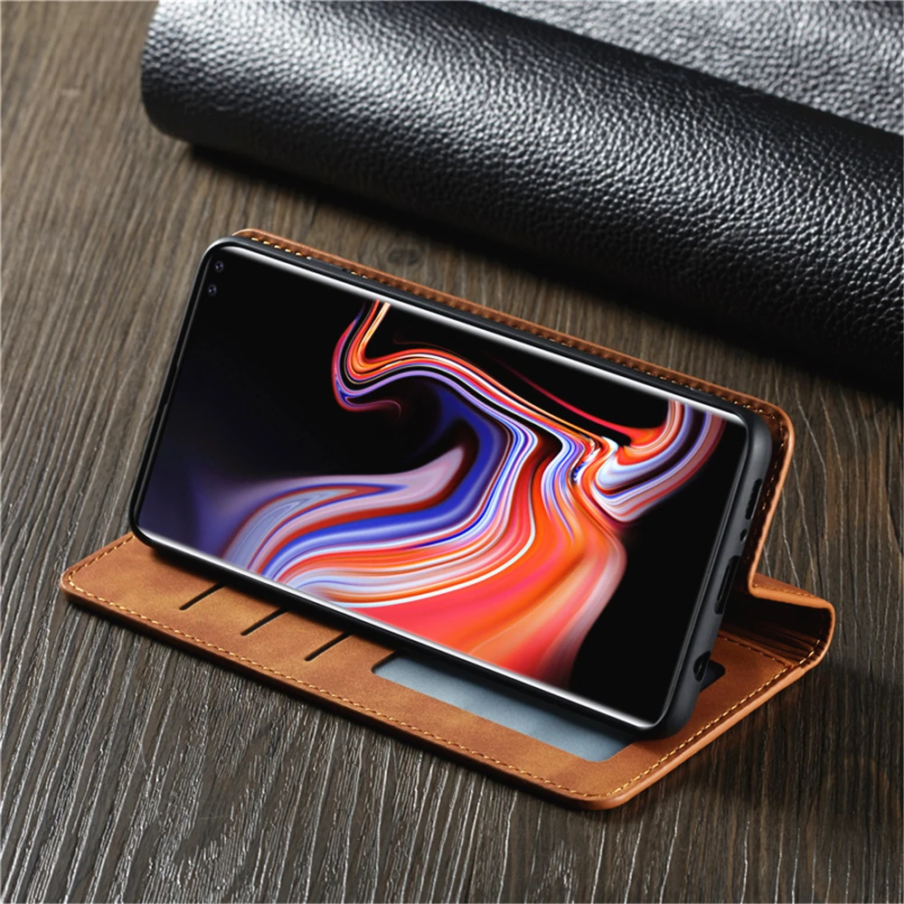 Кожаные чехлы с магнитной застежкой и отделениями для карт Samsung Galaxy S10 Plus чехол S10E