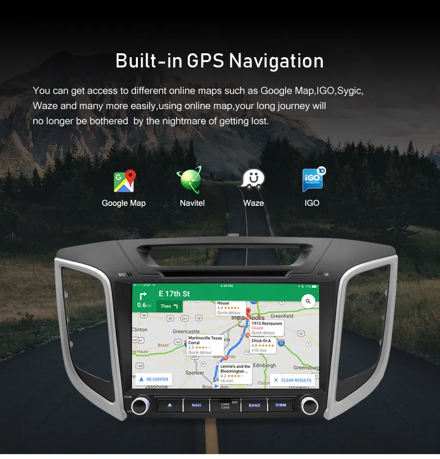 Android 9,0 Автомобильный DVD Радио gps навигатор плеер для hyundai Creta ix25 Мультимедиа Стерео Wi-Fi головное устройство