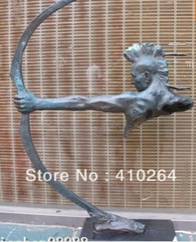 Винтажная Бронзовая статуя истончика Rodin художественная Deco33 &quot огромная