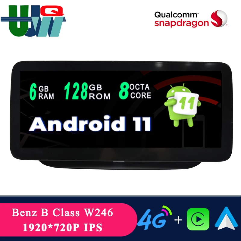 

UJQW Android 11 Автомобильная стерео 2Din для Mercedes Benz B-Class W245 W246 B200 B180 B220 B260 беспроводной Carplay 6 ГБ ОЗУ 128 Гб ПЗУ BT 5,0