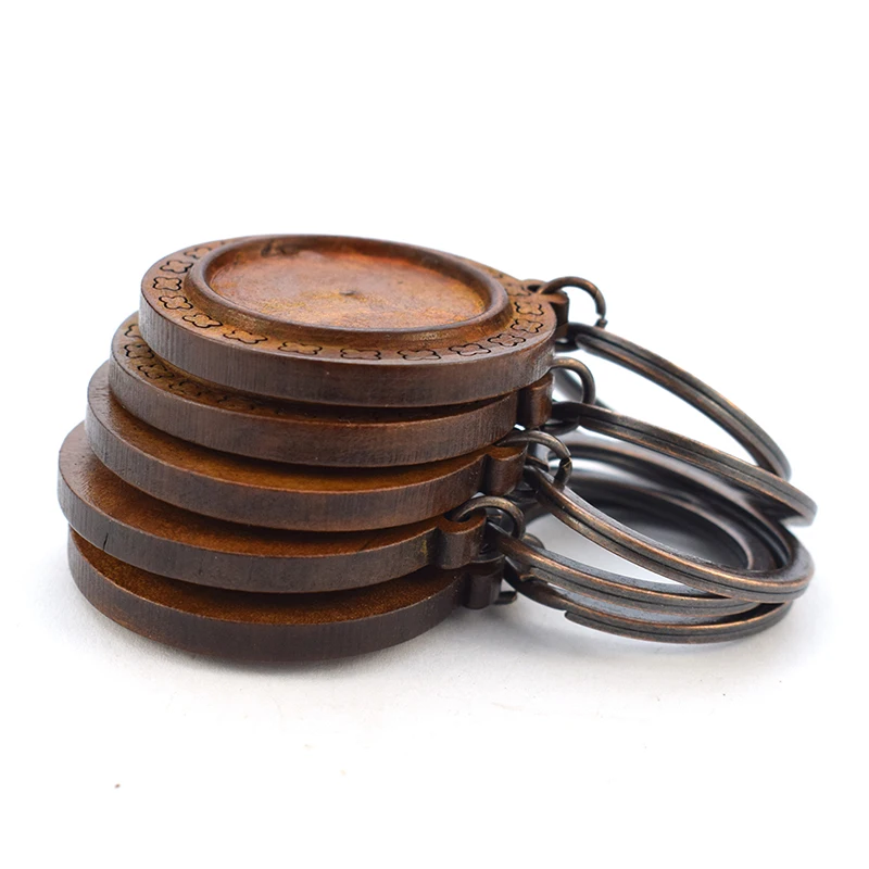 10 шт./лот деревянный брелок ручной работы пустой для ключей сделай сам цепочка