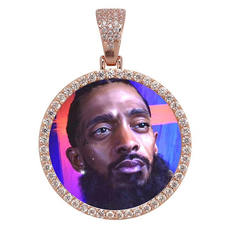 Сделанное на заказ ожерелье с кулоном в виде сердца фото стиле хип хоп|Ожерелья