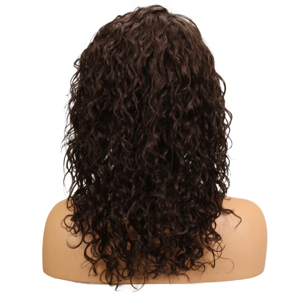 Trurme водная волна боковая часть парик шнурка 18 дюймов коричневый микс из Цвет Реми