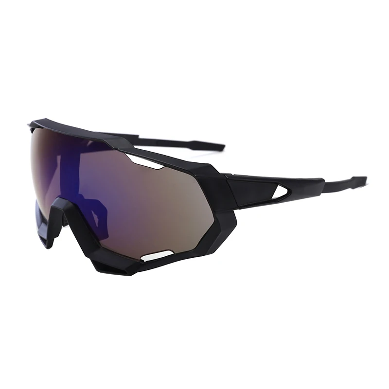 Black Blue Мужские и женские очки UV400 для велоспорта, уличные солнцезащитные очки для горного велосипеда, шоссейного велосипеда, спортивные очки для горного велосипеда, очки для гонок и верховой езды - Цвет: Black Blue