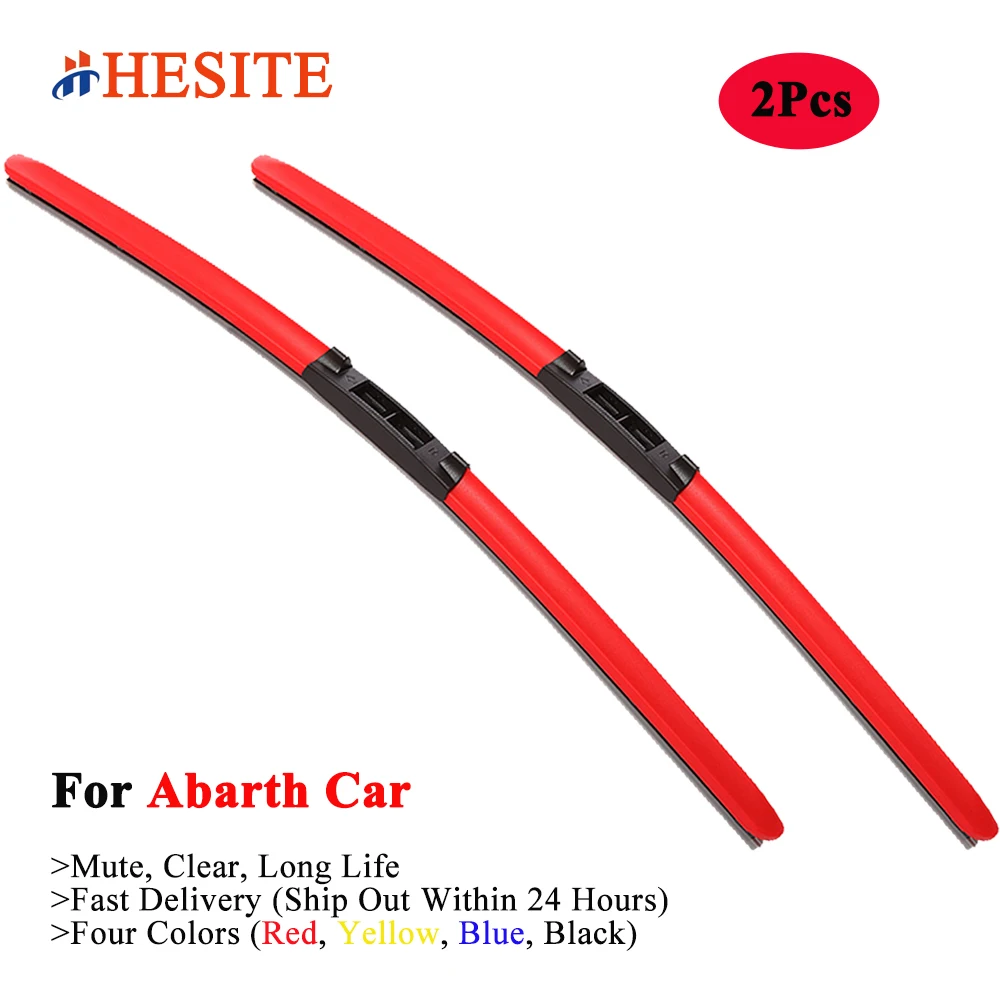 

HESITE Colorful Wiper Blades For Abarth 495 500 595 695 124 GT Spider Grand Punto EVO Car Accessories 2012 2013 2019 2020 2021