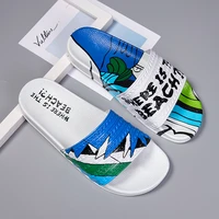mens summer new slippers breathable cool refreshing beach sandals flip flops men women slippers lightweight graffiti size 39 45