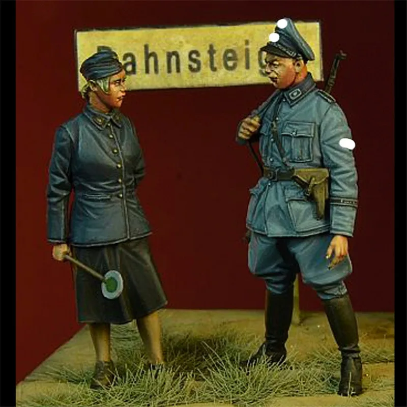 2pcs Soldiers Resin Figure 1/35 Scale Model Kit Assembly Models Colorless Self-Assembled Toy No.382 | Игрушки и хобби