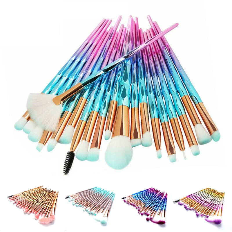 

20pcs/set Comestic Makeup Brushs Set Diamond Eyeshadow Foundation Brushes Kit Beauty Make Up Tool