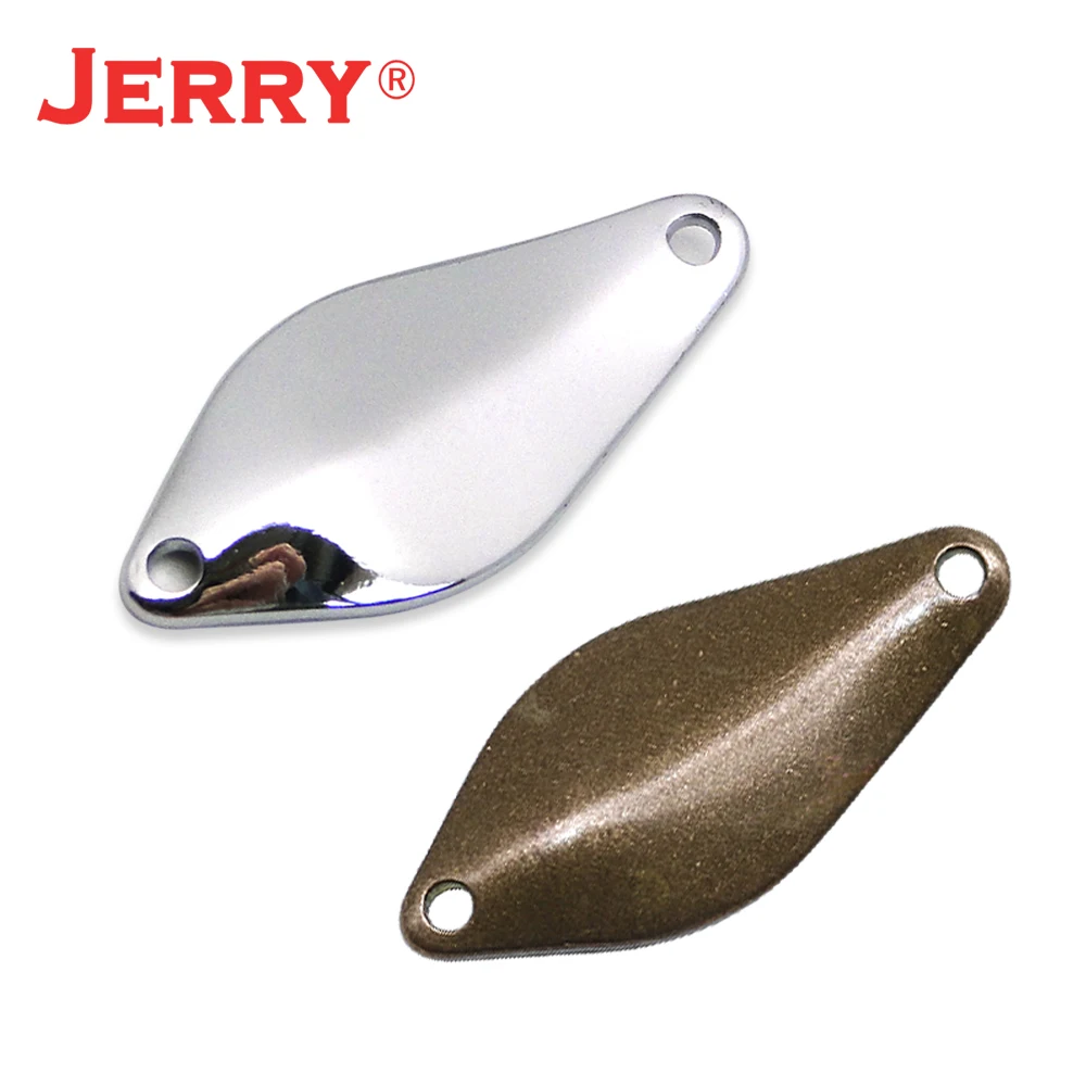 Jerry 50 шт. латунные рыболовные ложки Неокрашенная пустая зона форели ложки шатающиеся шоры pesca Спиннер приманка