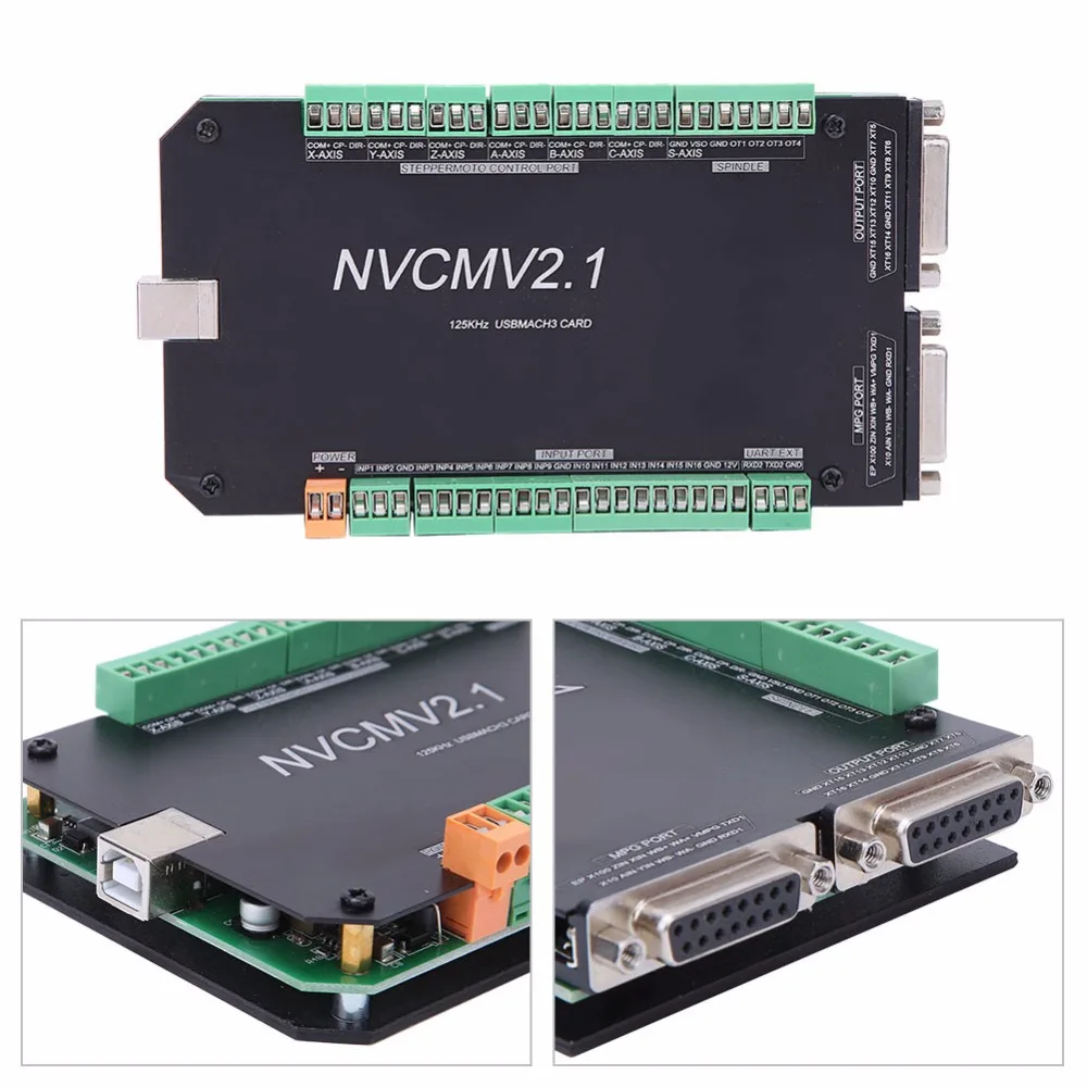 NVCM 5 Ось ЧПУ контроллер MACH3 USB интерфейсная плата карты для шагового двигателя Высокое качество