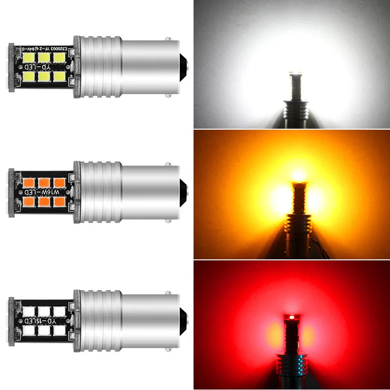 10 шт./партия 1156 2835 15 светодиодов поворотный свет BA15S Canbus супер яркие 1157 стоп-сигналы 12 В DRL фонари заднего хода T20 для автомобиля