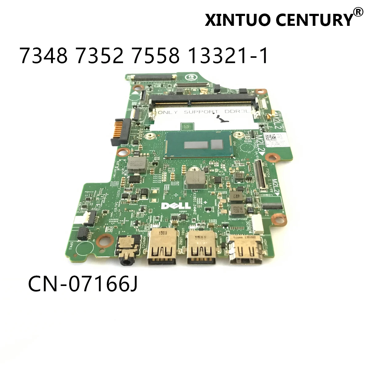 

CN-07166J 07166J 7166J 13321-1 For Dell Inspiron 13 7348 7352 7558 laptop motherboard W/ SR23Y I5-5200U DDR3L100% tested working