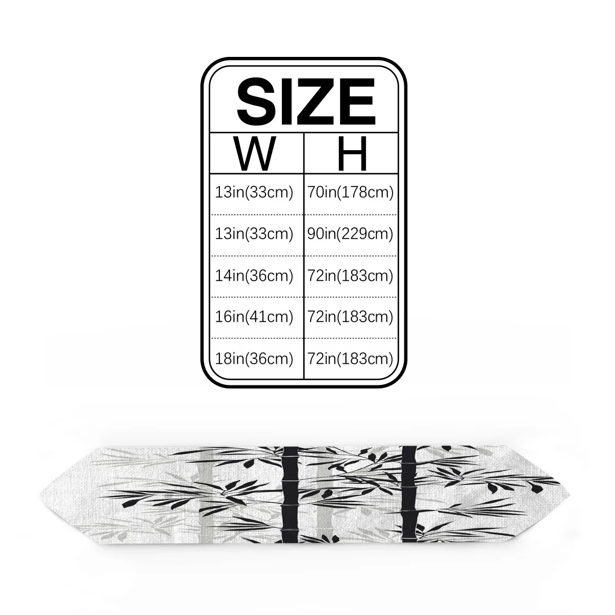 Современный Настольный бегун черный белый бамбук китайский стиль чернильный