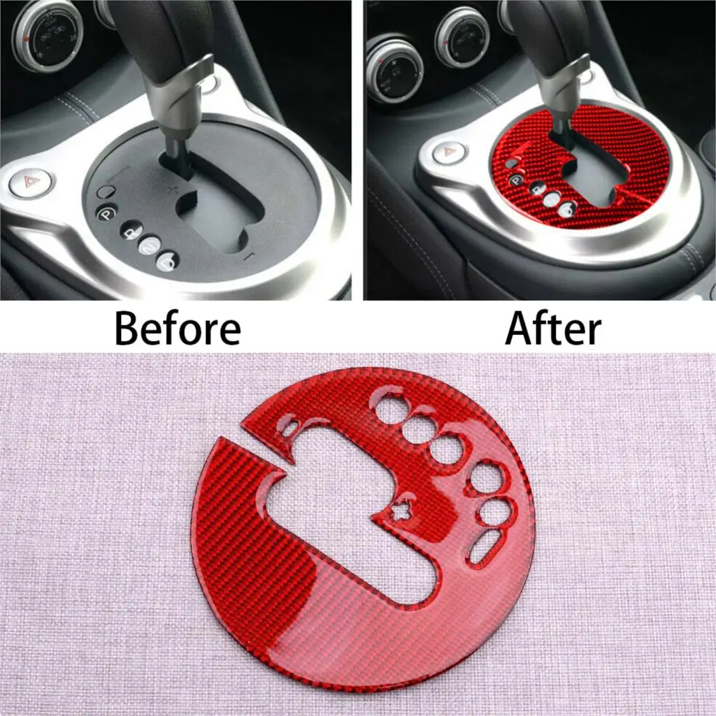 

CITALL консоли панельная Накладка для коробки передач обрезки подходит для Nissan 370Z 2009 2010 2011 2012-2020 красный углеродного волокна левым