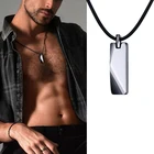 Мужские изысканные твердосплавные подвески в полоску, ожерелья, подарок для Него, идеально подходит как модный аксессуар