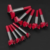 6pcsset 15mm 25mm forstner drill bit 2 flutes carbide tip auger woodworking hole saw wooden cutter for power tools drill bits