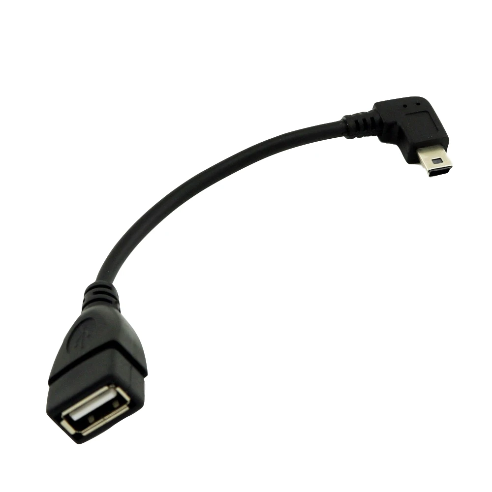 20x USB Mini 5-контактный штекер USB 2,0 Женский Джек хоста OTG Удлинительный переходник Кабель 15 см вверх/вниз/влево/вправо Угол