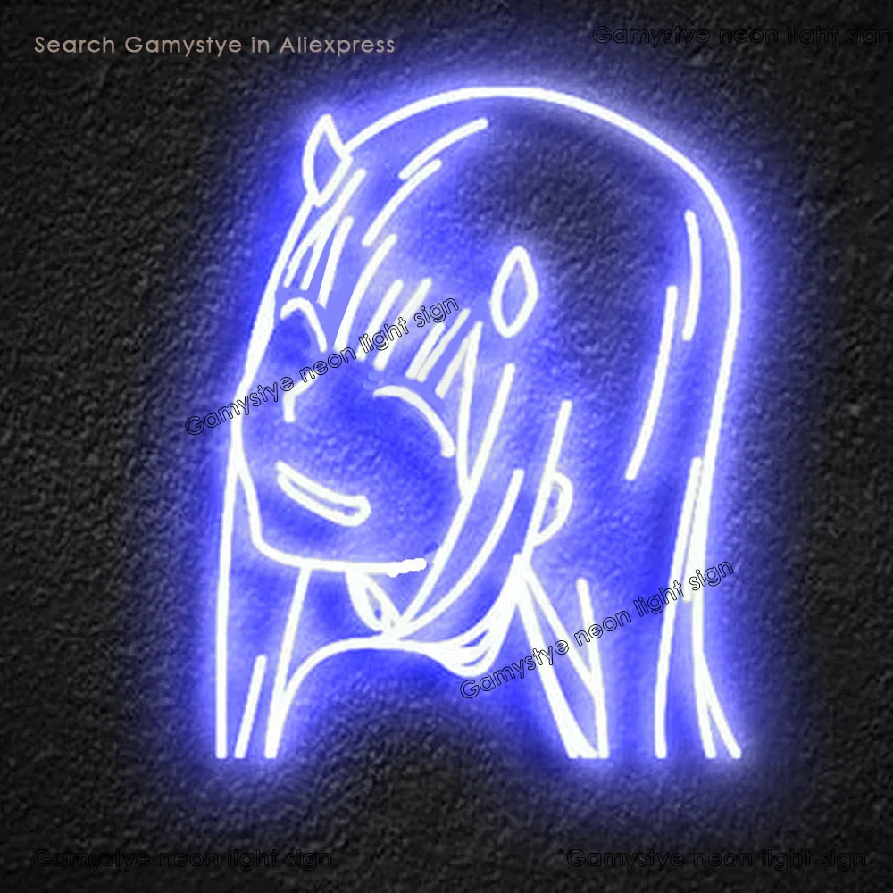 Неоновые лампочки вывеска для девушки поворот головы ручная работа настоящие