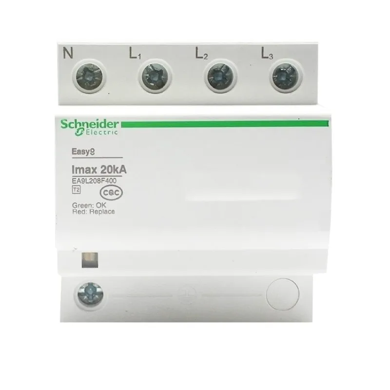 

3P + N power distribution network surge protector IMAX: 20kA DIN rail installation EA9L208F400 with remote indication signal