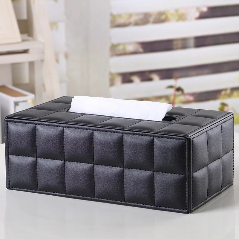 Современная кожаная коробка для салфеток органайзер дома офиса автомобиля