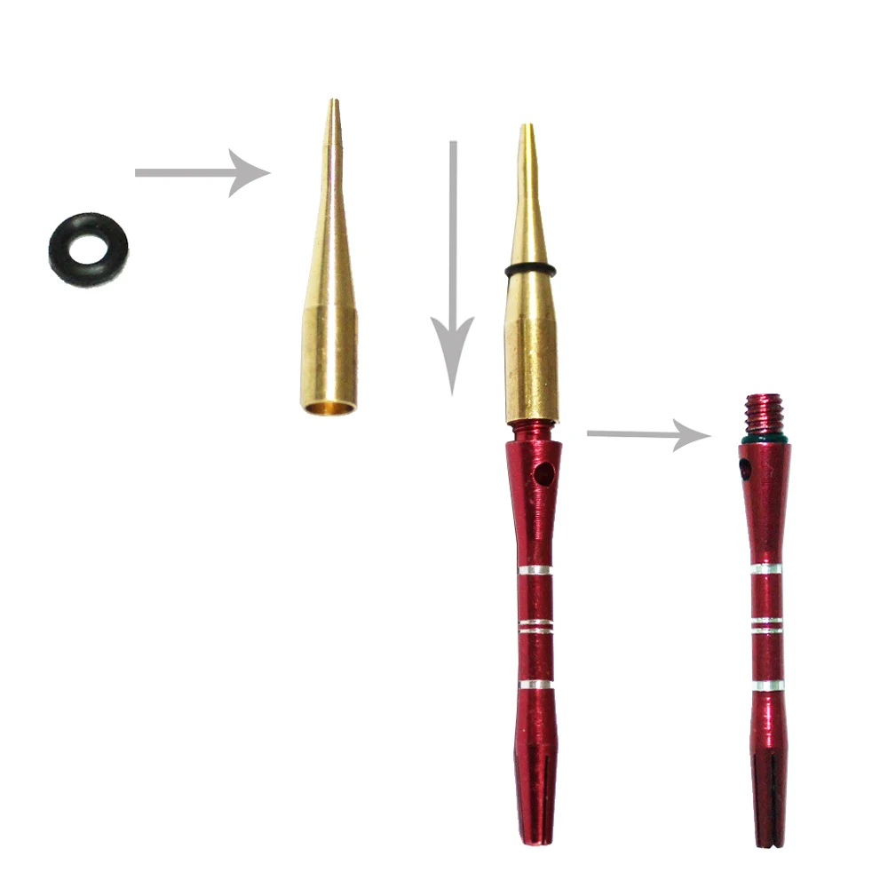 100 шт./лот уплотнительное кольцо для Дартса Нескользящие алюминиевые дартсы валы